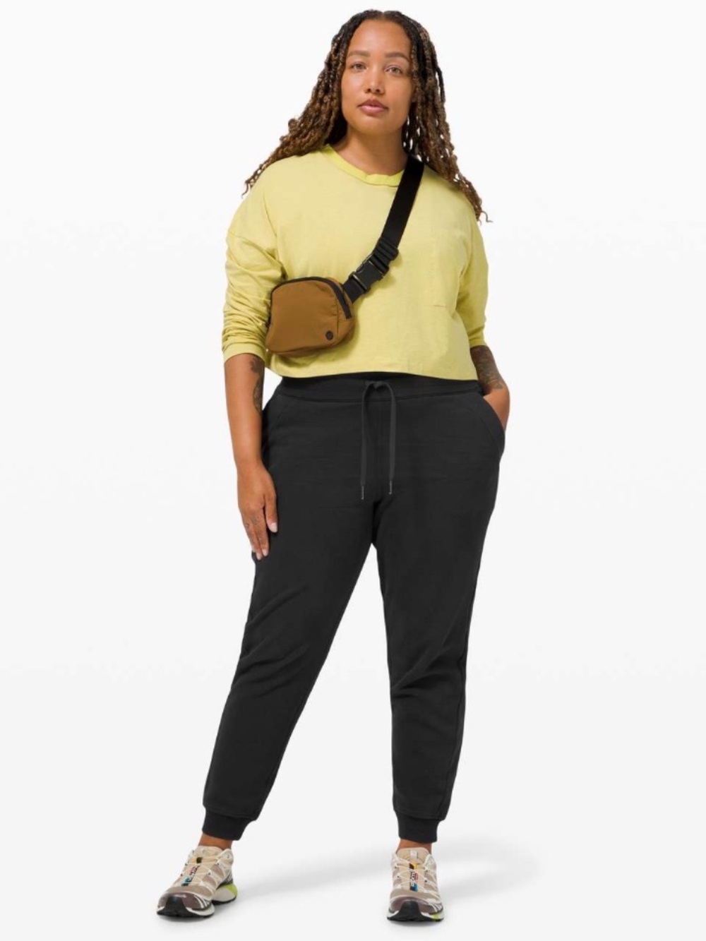 Lululemon Scuba Jogger Black Size 2 Light Cotton Terry W5CVAS